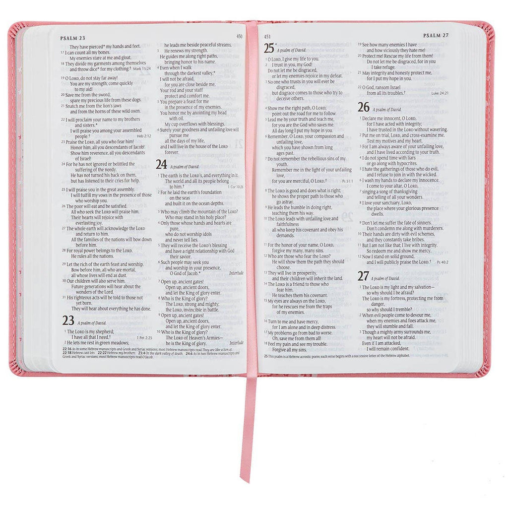 Bible NLT Infant Faux leather, Pink