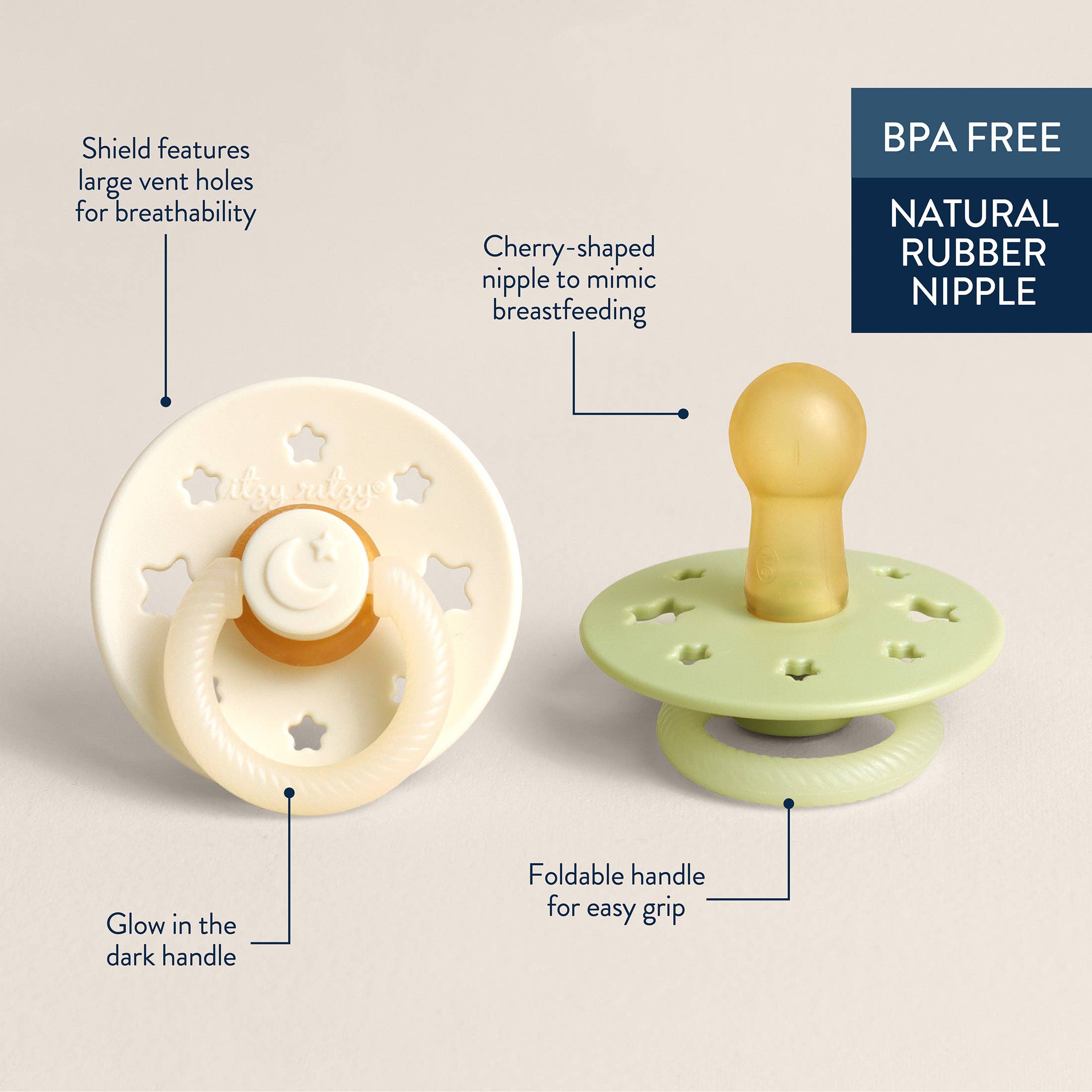 *NEW SIZE* Itzy Soother™ Natural Rubber Paci Sets