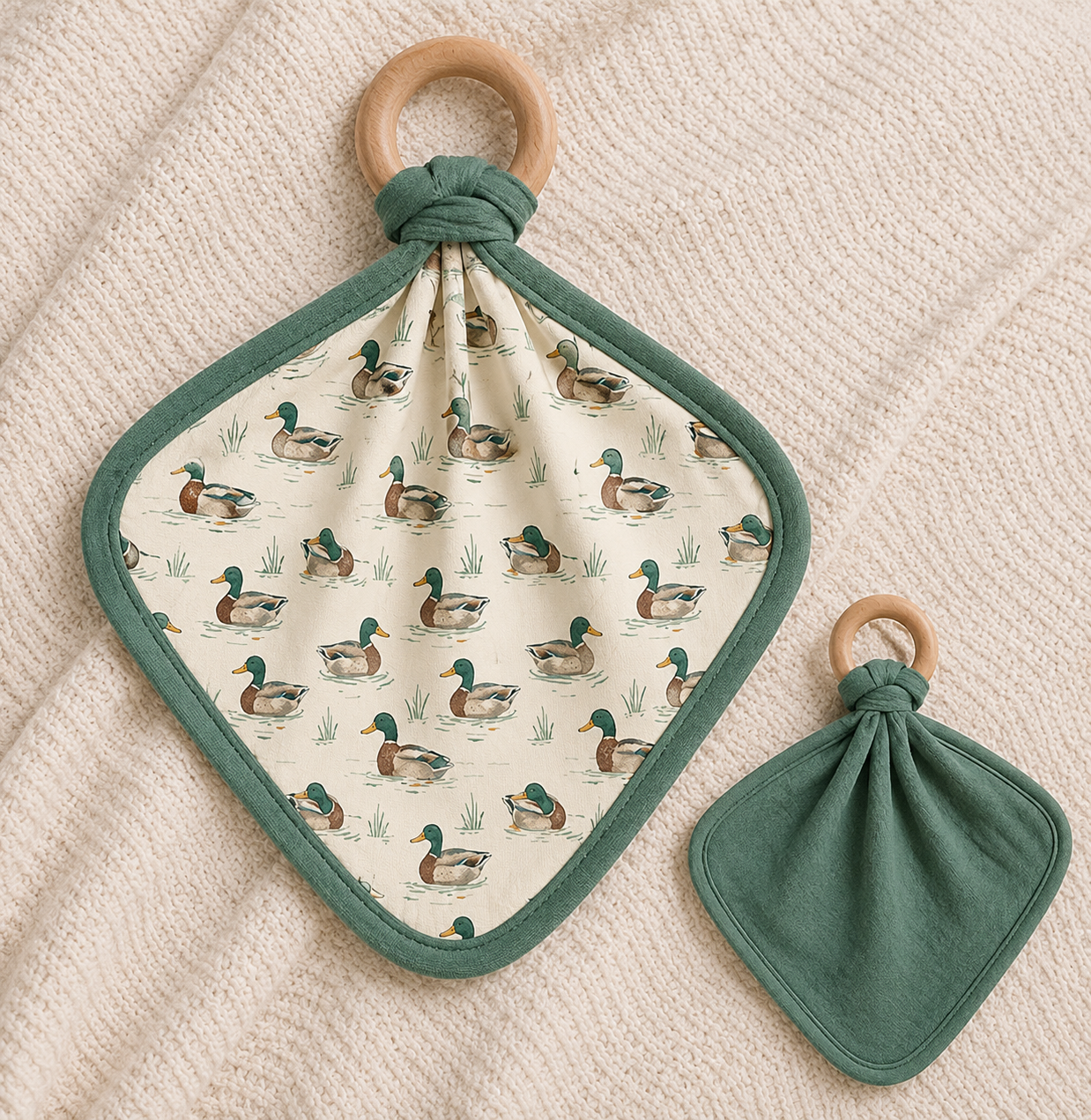 Mallard Duck Bamboo Teething Lovey
