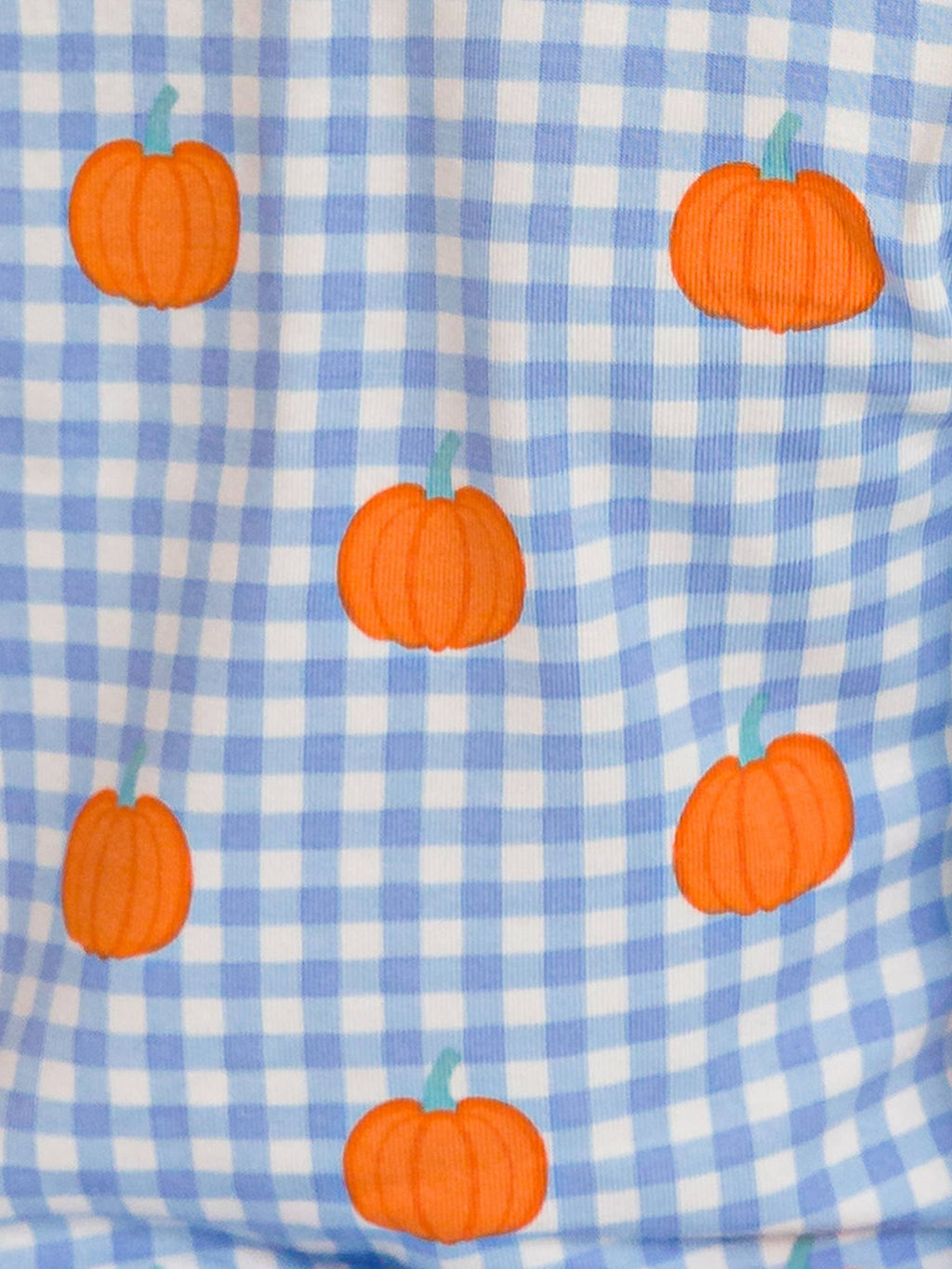 SoftSnooze™ Baby Bamboo Viscose Pumpkin Patch Gingham Footed One Piece Pajama