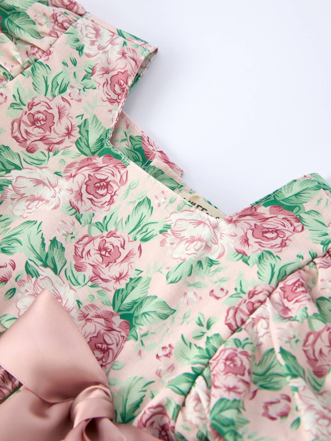 Vintage Rose Baby Girls Romper