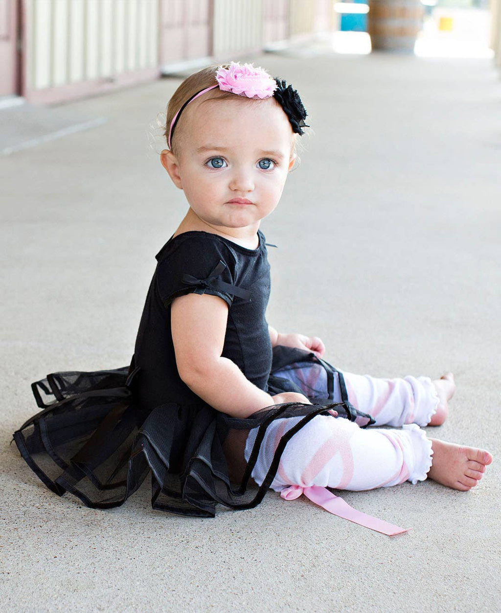 Girls White Ballet Bow Leg Warmers