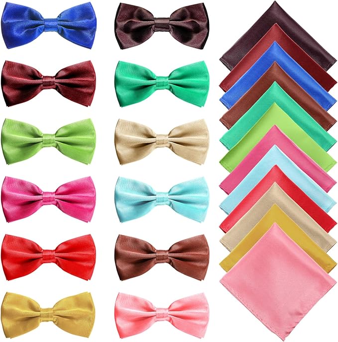 boys bow tie with pocket square