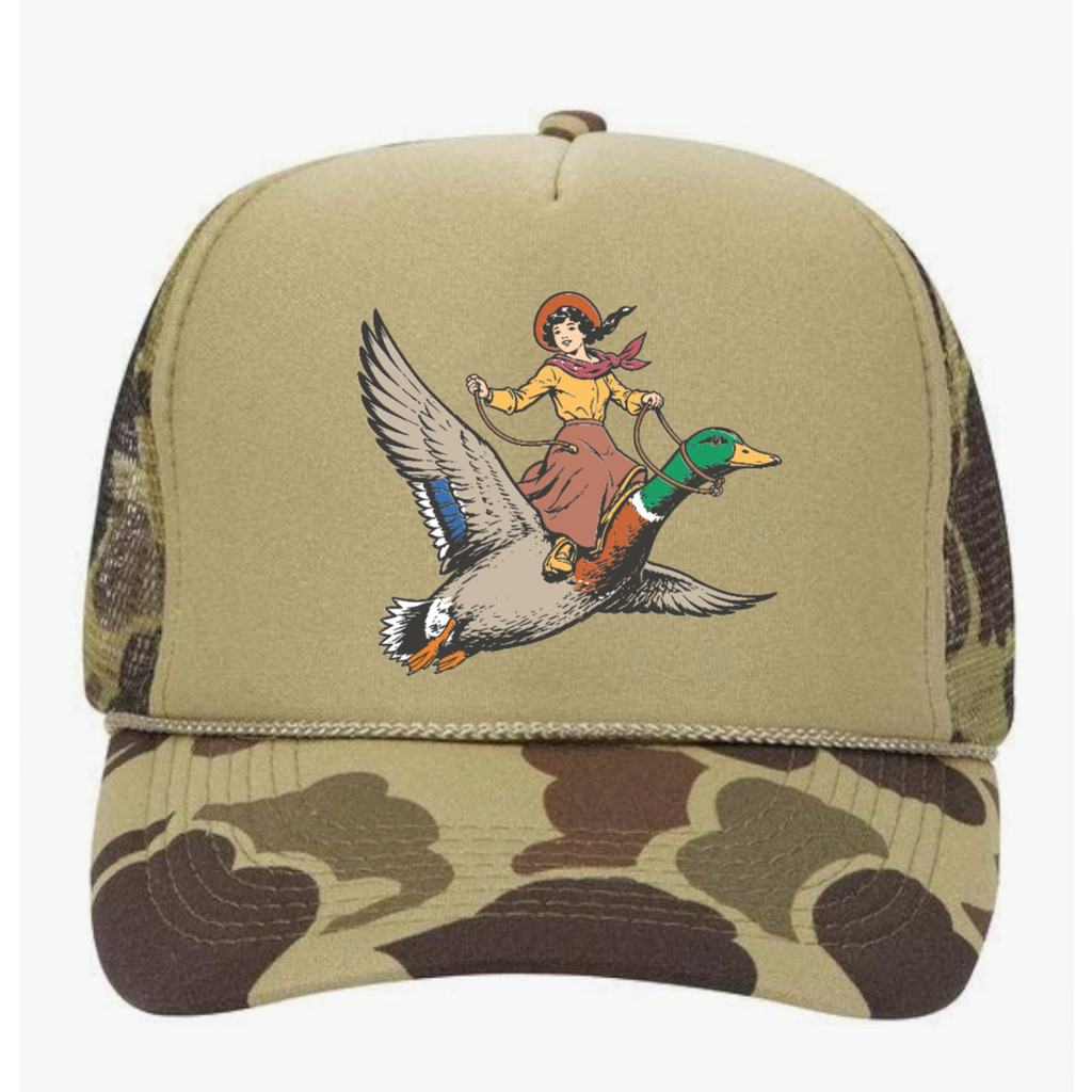 Tan Camo Rodeo Trucker Hat Fishing Hunting