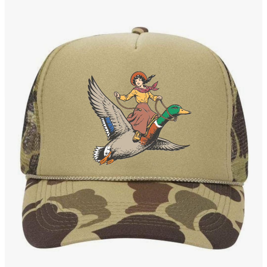 Tan Camo Rodeo Trucker Hat Fishing Hunting