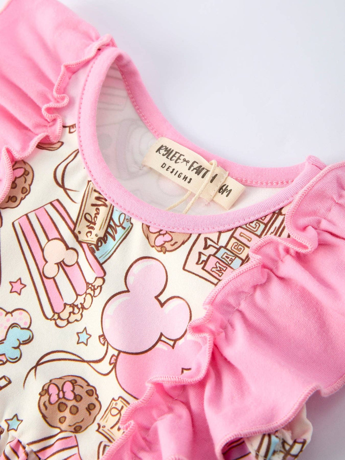 Summer Sweet Treat Print Girls Short Sleeve Romper