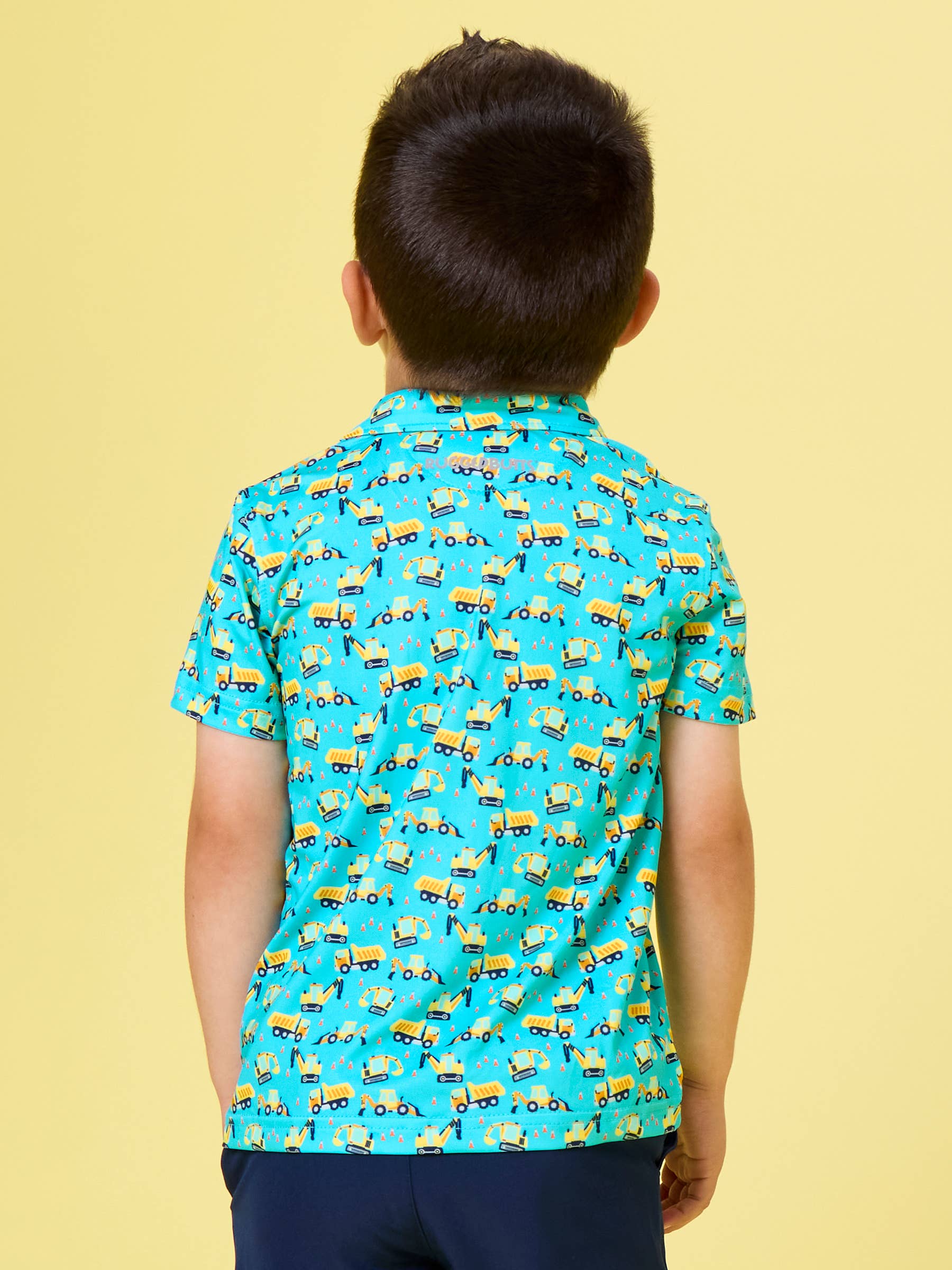 Boys Under Construction Knit Short Sleeve Performance Polo