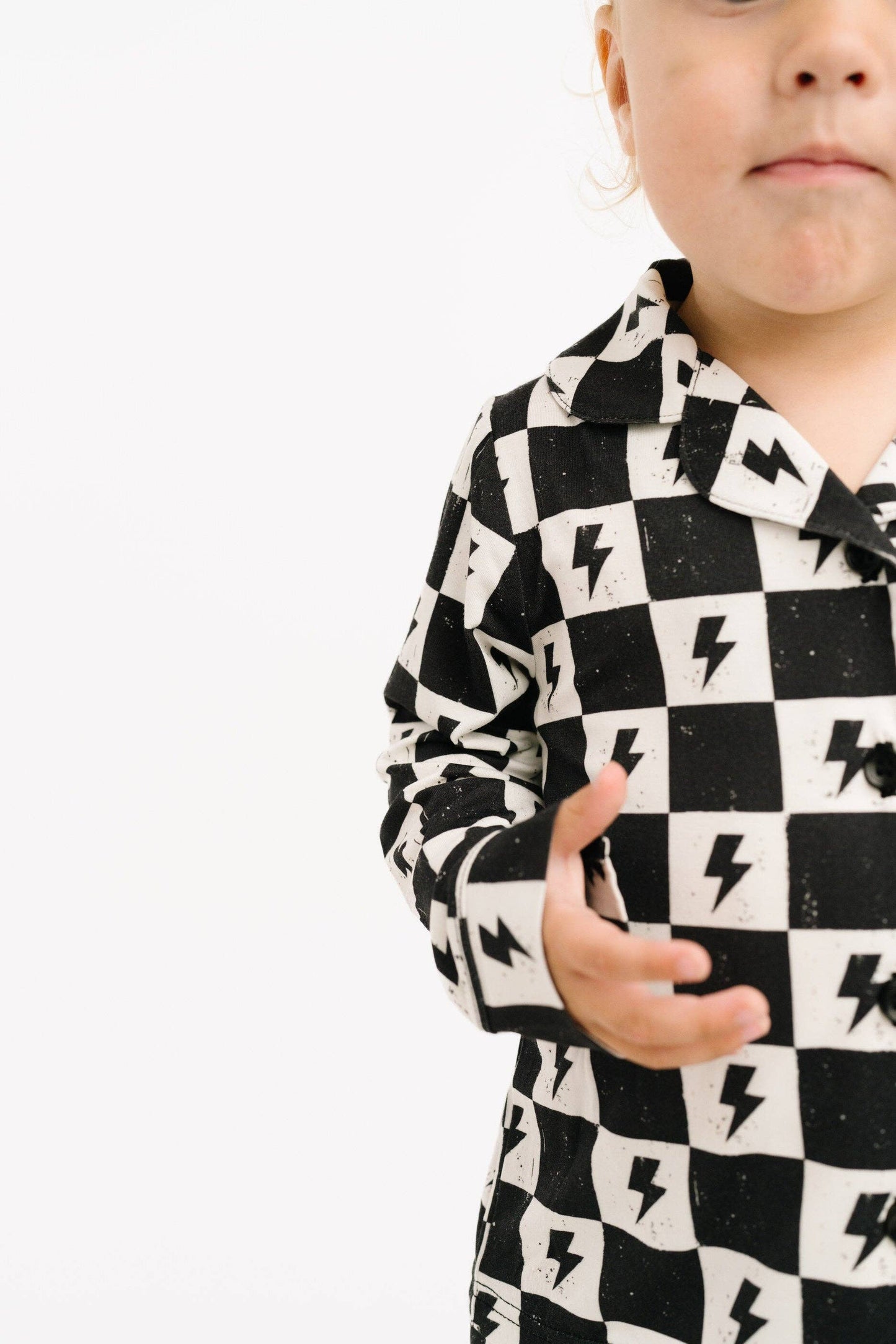 Electric Checkered Bamboo Button Up Set