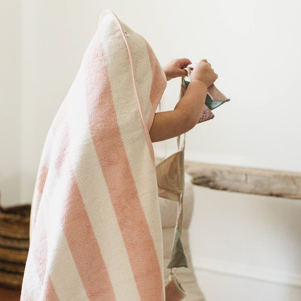 Rugby Stripe Woven Terry Towel & Washcloth Set
