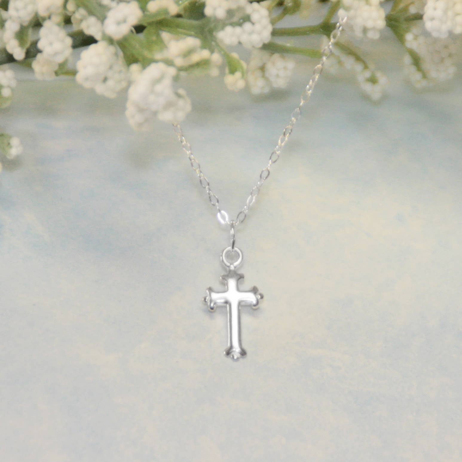 Sterling Silver Cross Necklace STG-281