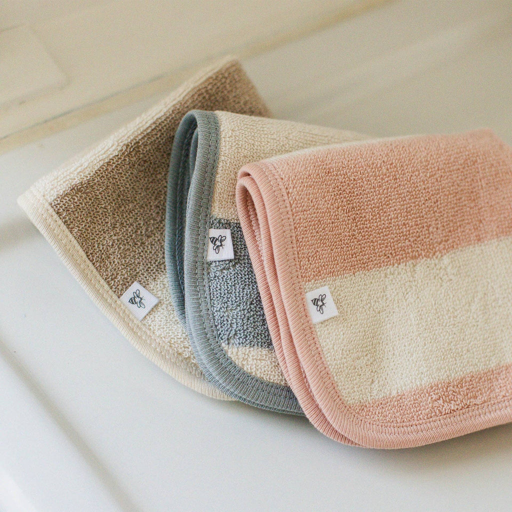 Rugby Stripe Woven Terry Towel & Washcloth Set