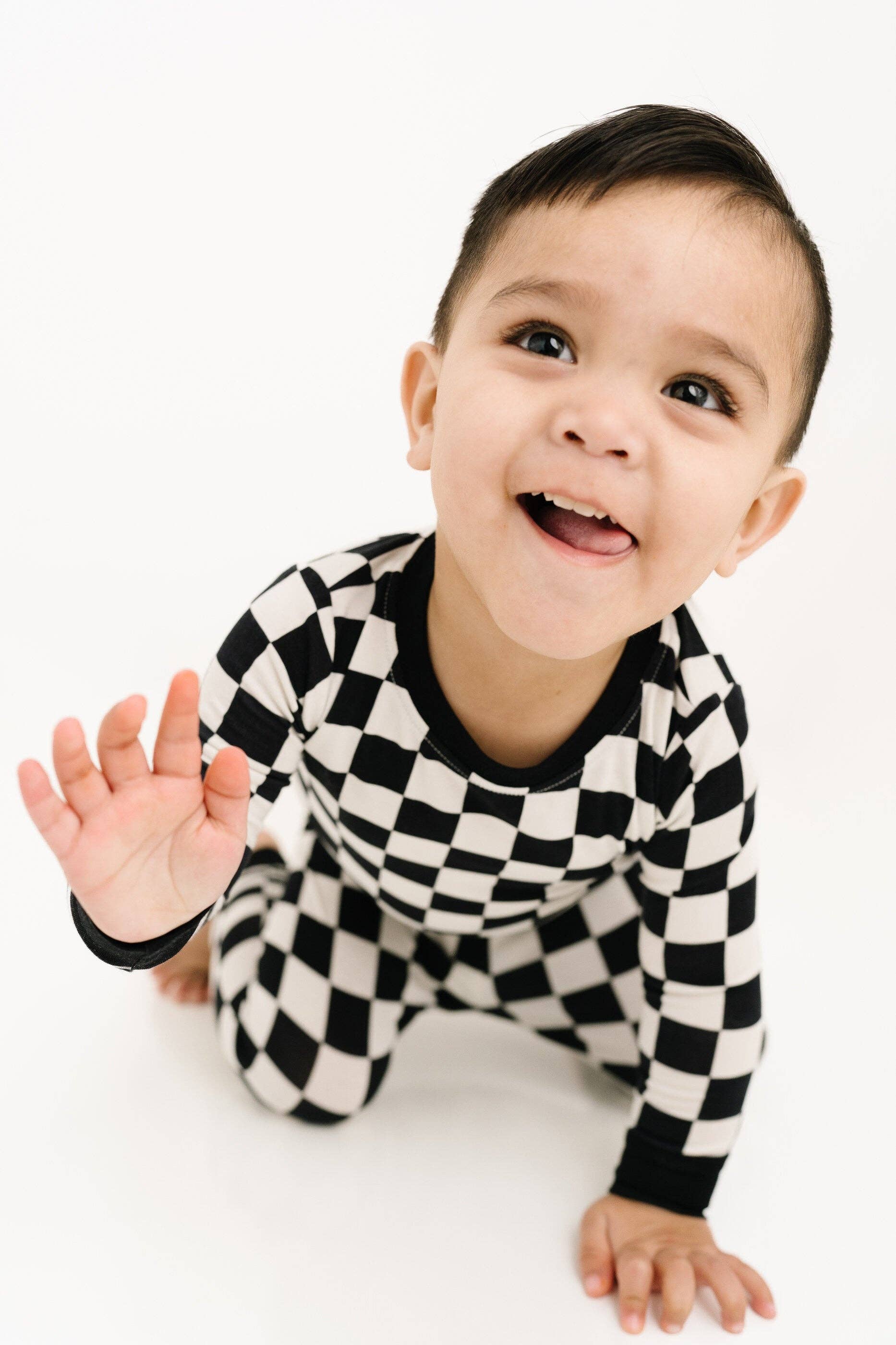 Black Checkered Bamboo Set