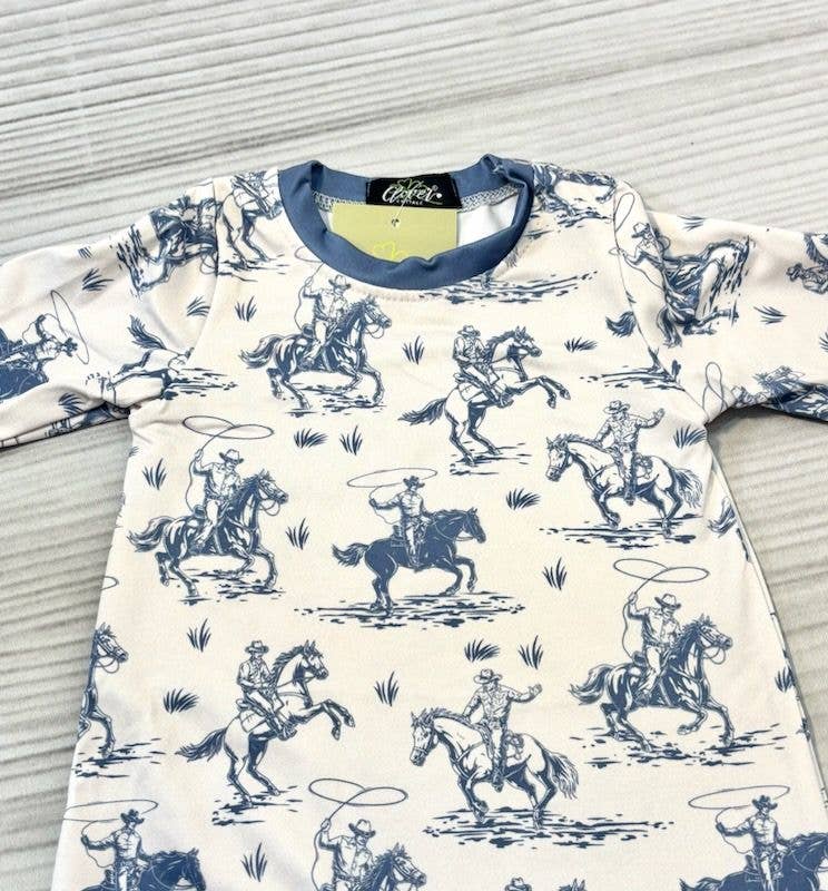Indigo Lassoing Boy Romper