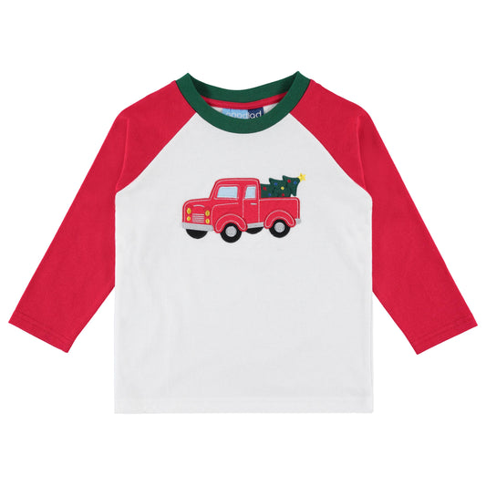 Good Lad 2/7 Boys Long Sleeve Raglan Christmas Knit Shirt