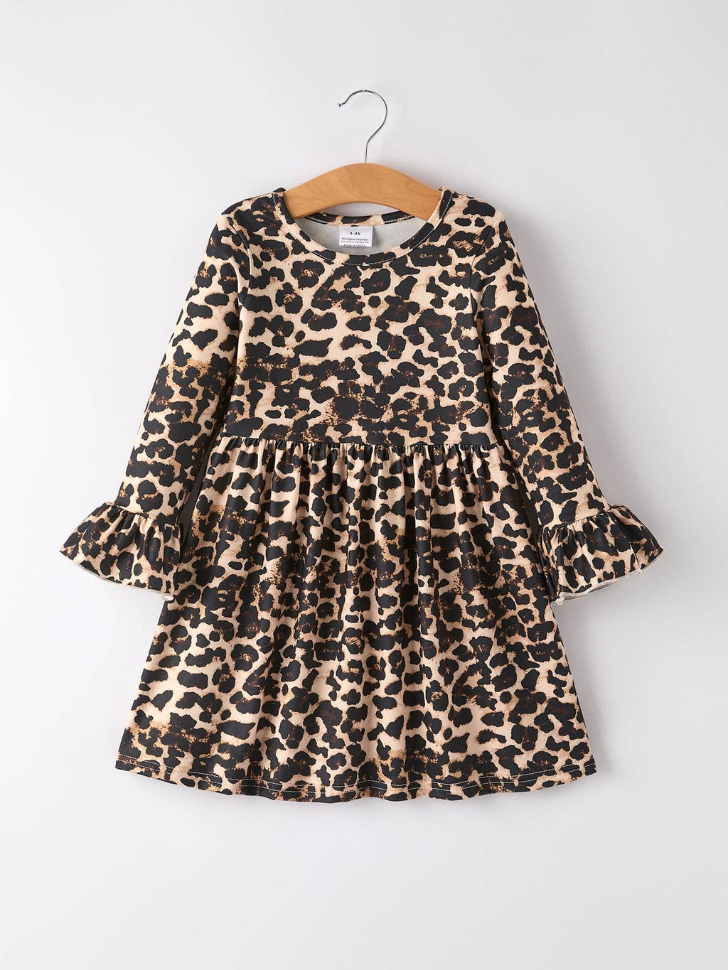 Fall Pumpkin or Leopard Print Autumn Girls Ruffle  Dress