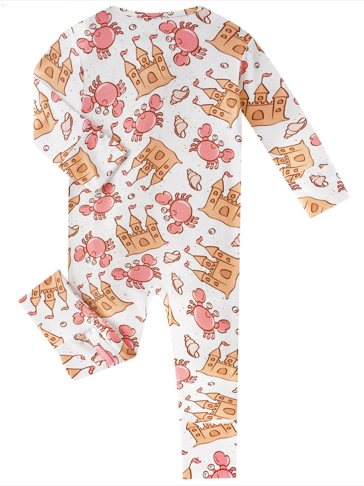 PoshTOT Crab Bamboo Baby Convertible Zippy Romper