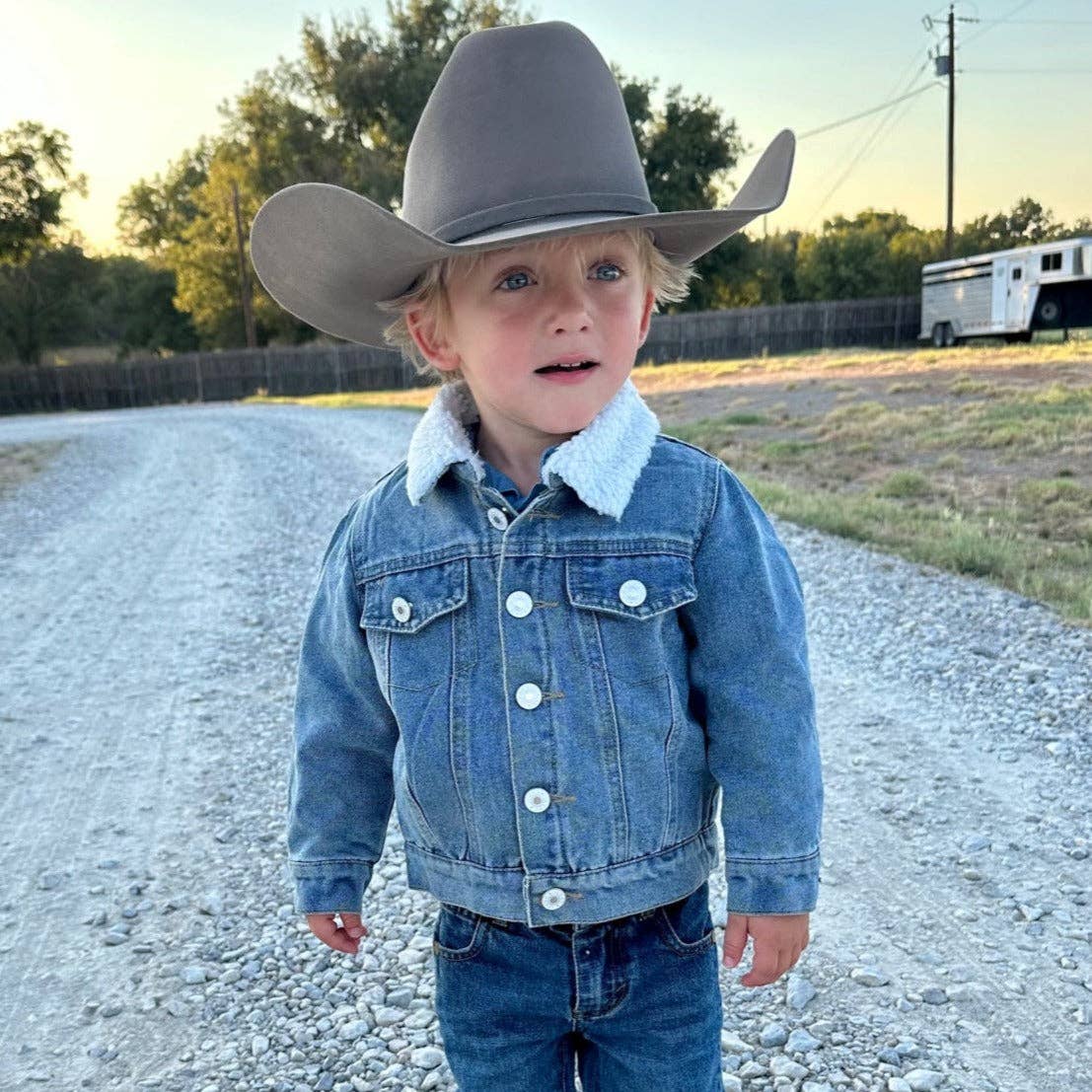 Boys Denim Wool Jacket