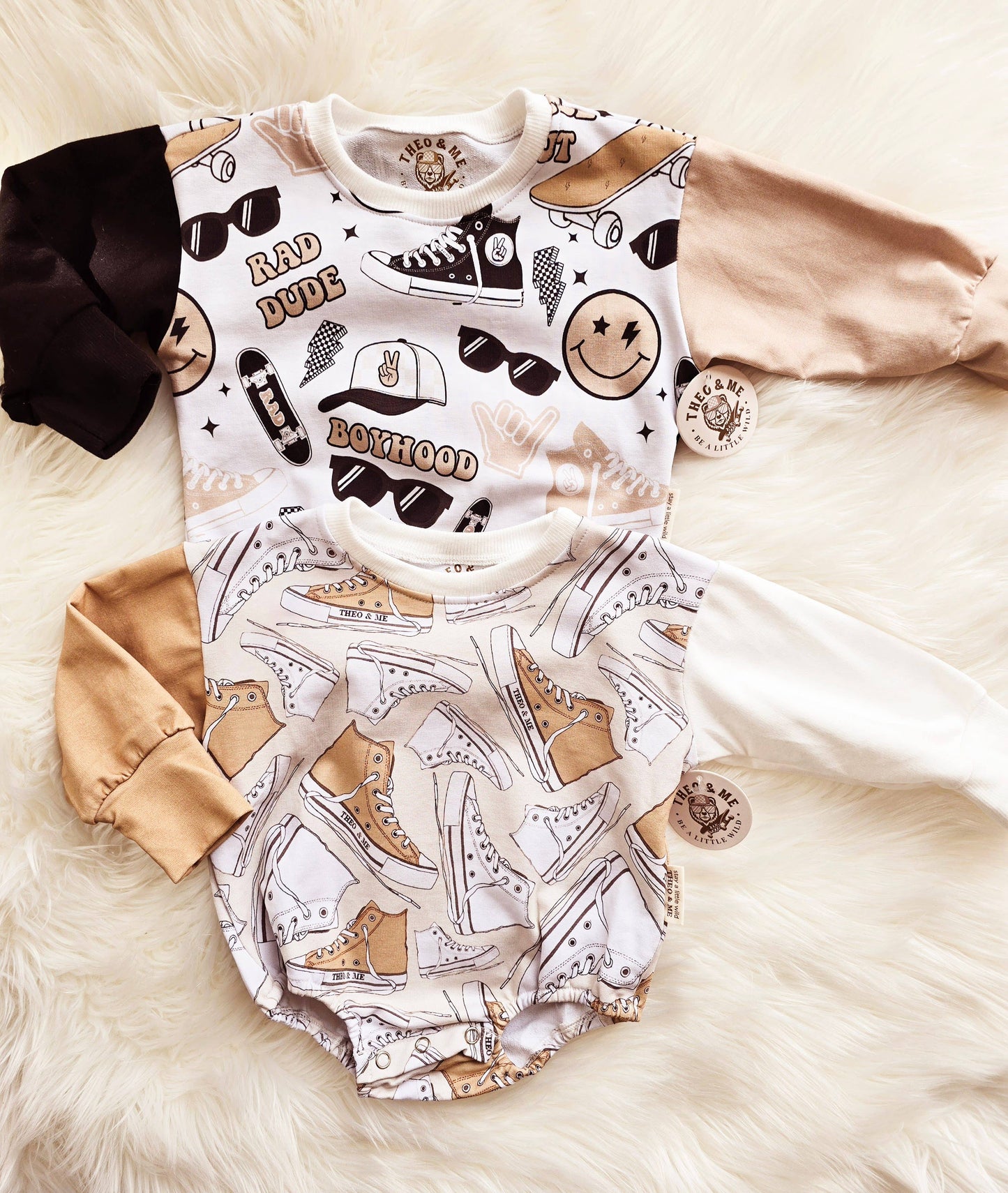 Bubble Romper Rad Dude Or Sneakers