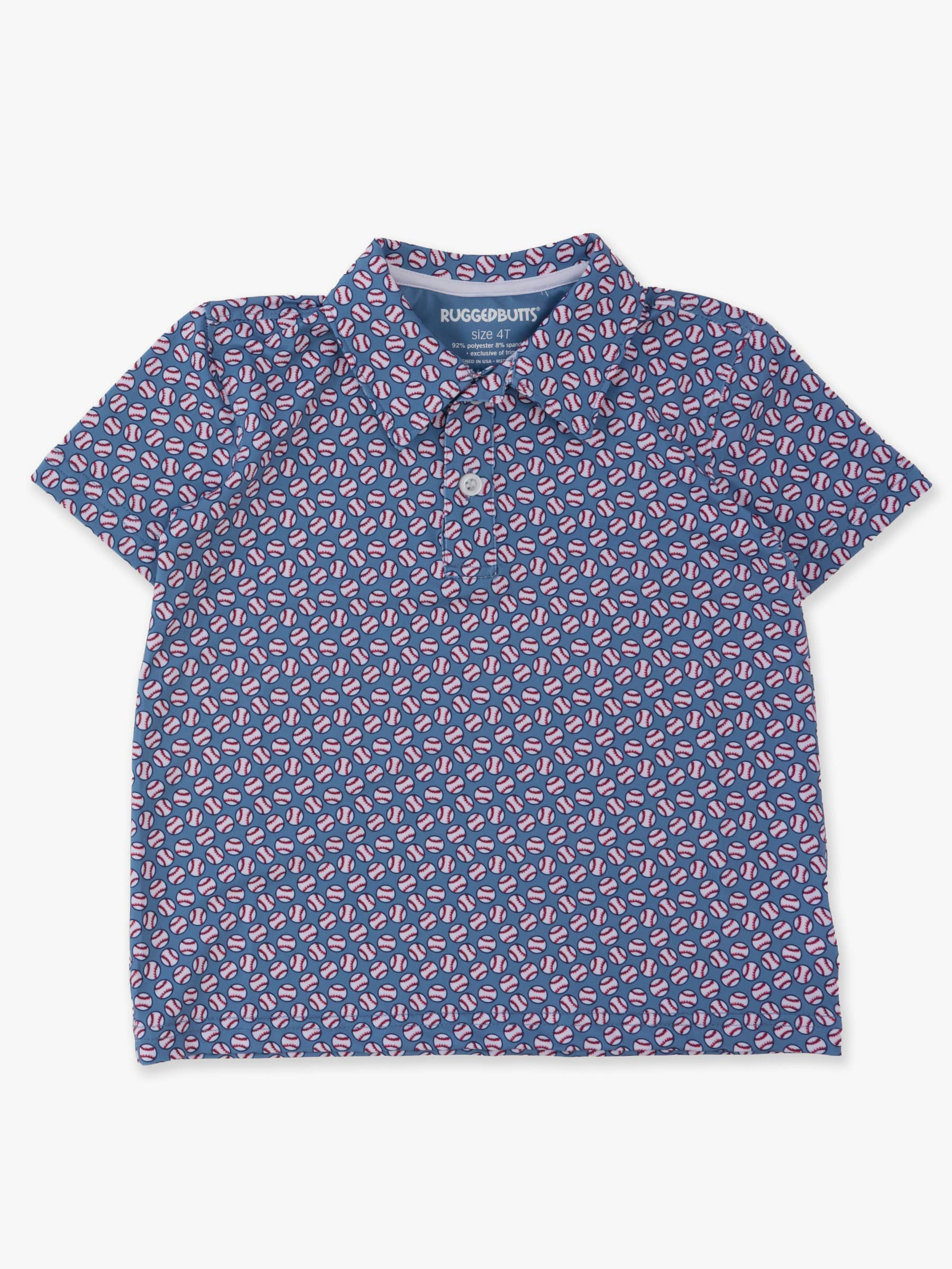 Boys Home Run Knit Short Sleeve Performance Polo