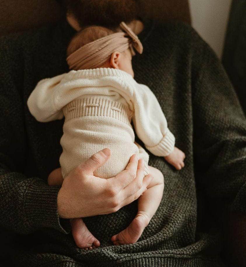 Cream Heart Romper Set