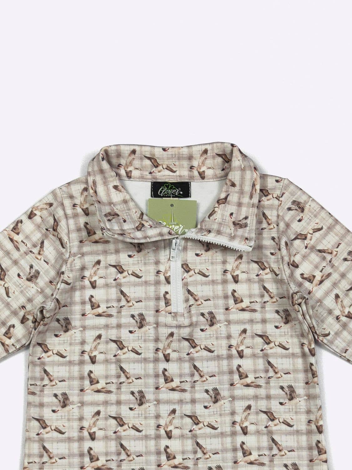 Plaid Mallard Boy Quarter Zip