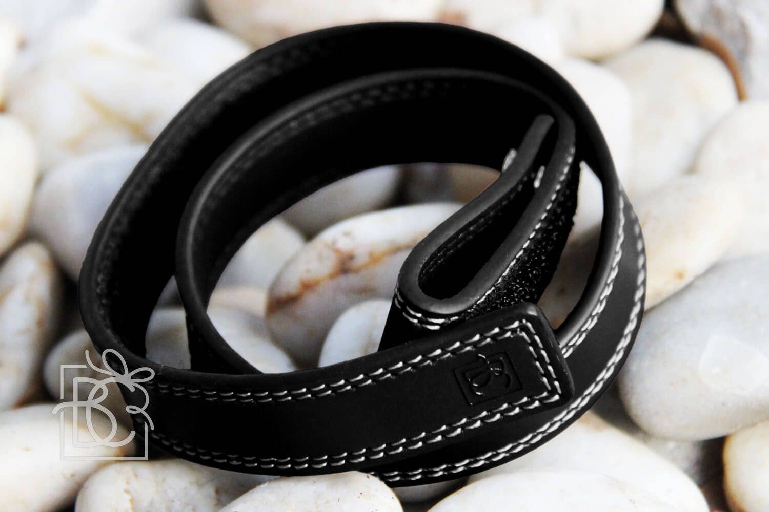 Solid Leather Belt with Hook and Loop