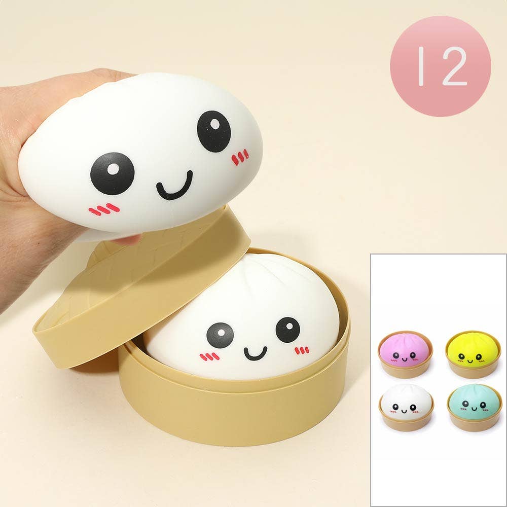 12PCS - Mystery Squishy Dumpling Stress Relief Squeeze Toy