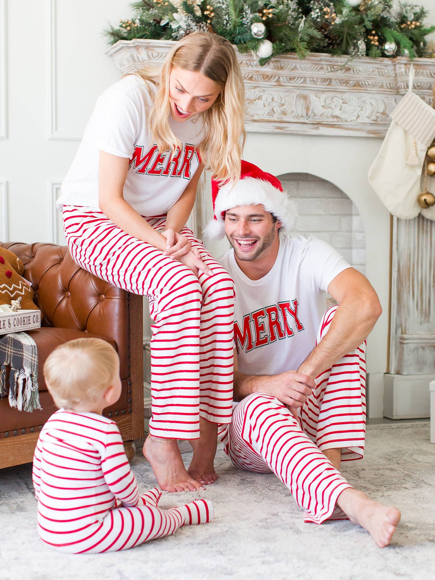 SoftSnooze™ Baby Boys Cotton Modal Red & White Stripe Footed One Piece Pajama