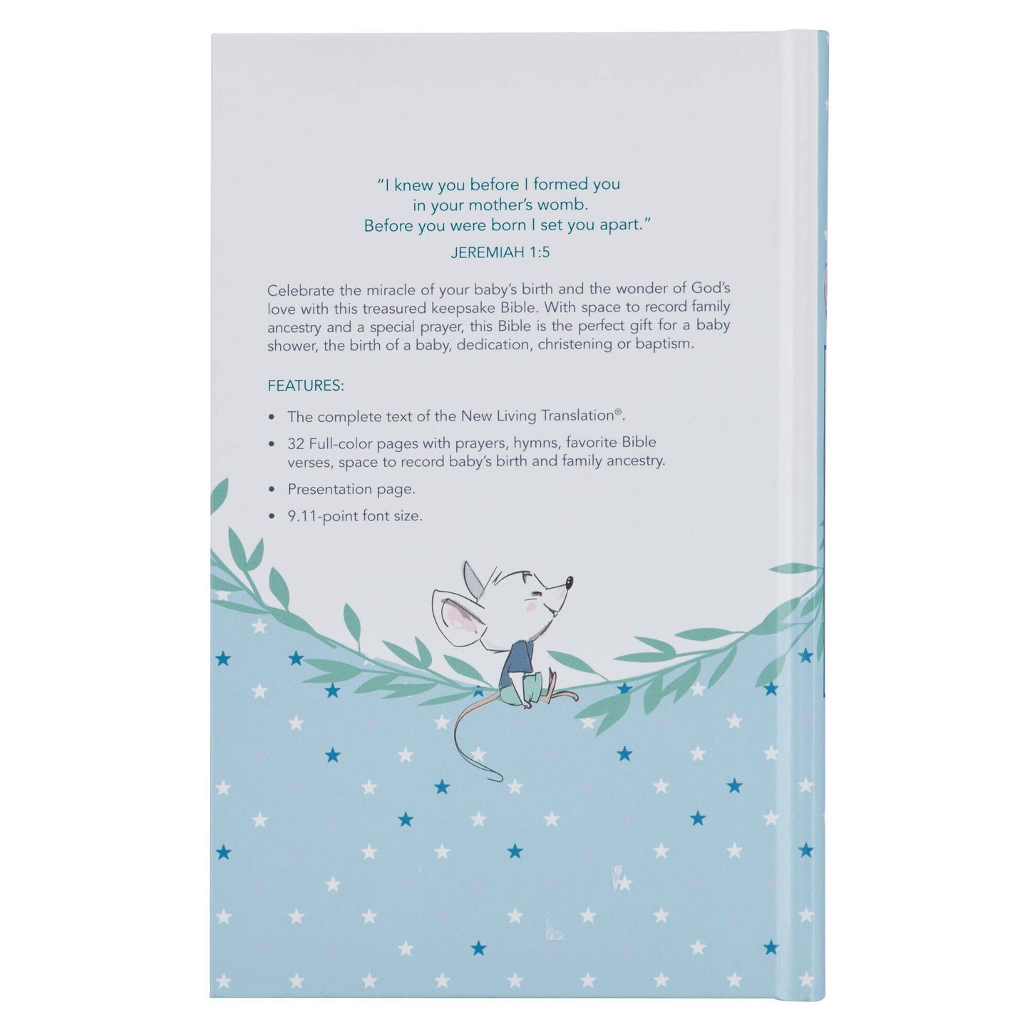 Bible NLT Infant Hardcover, Blue