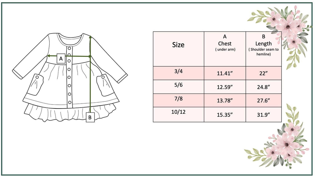Girls Blue Chicken Ruffle Button Pocket Tie Fall Dress