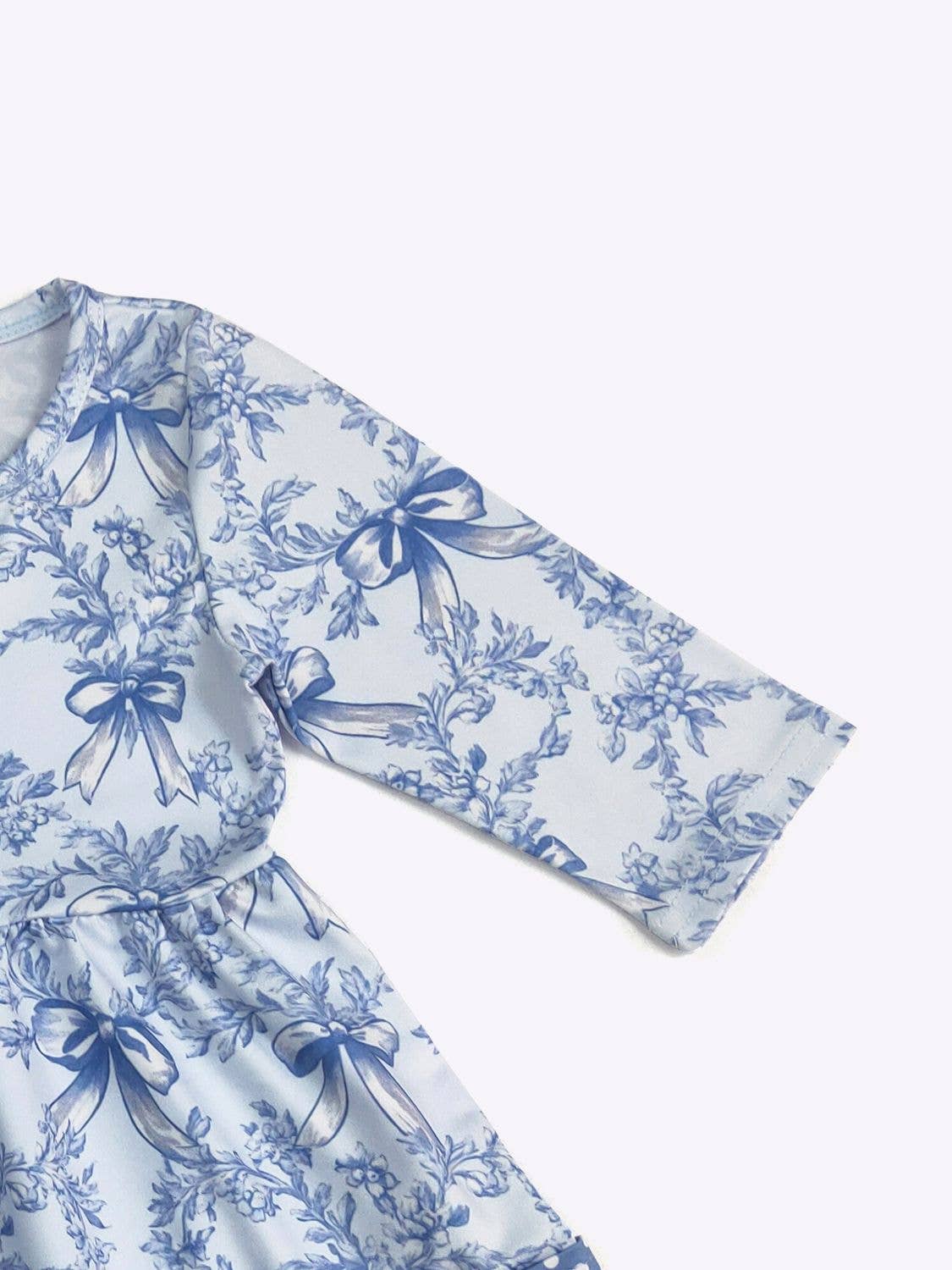 Blue Damask Girls Dress