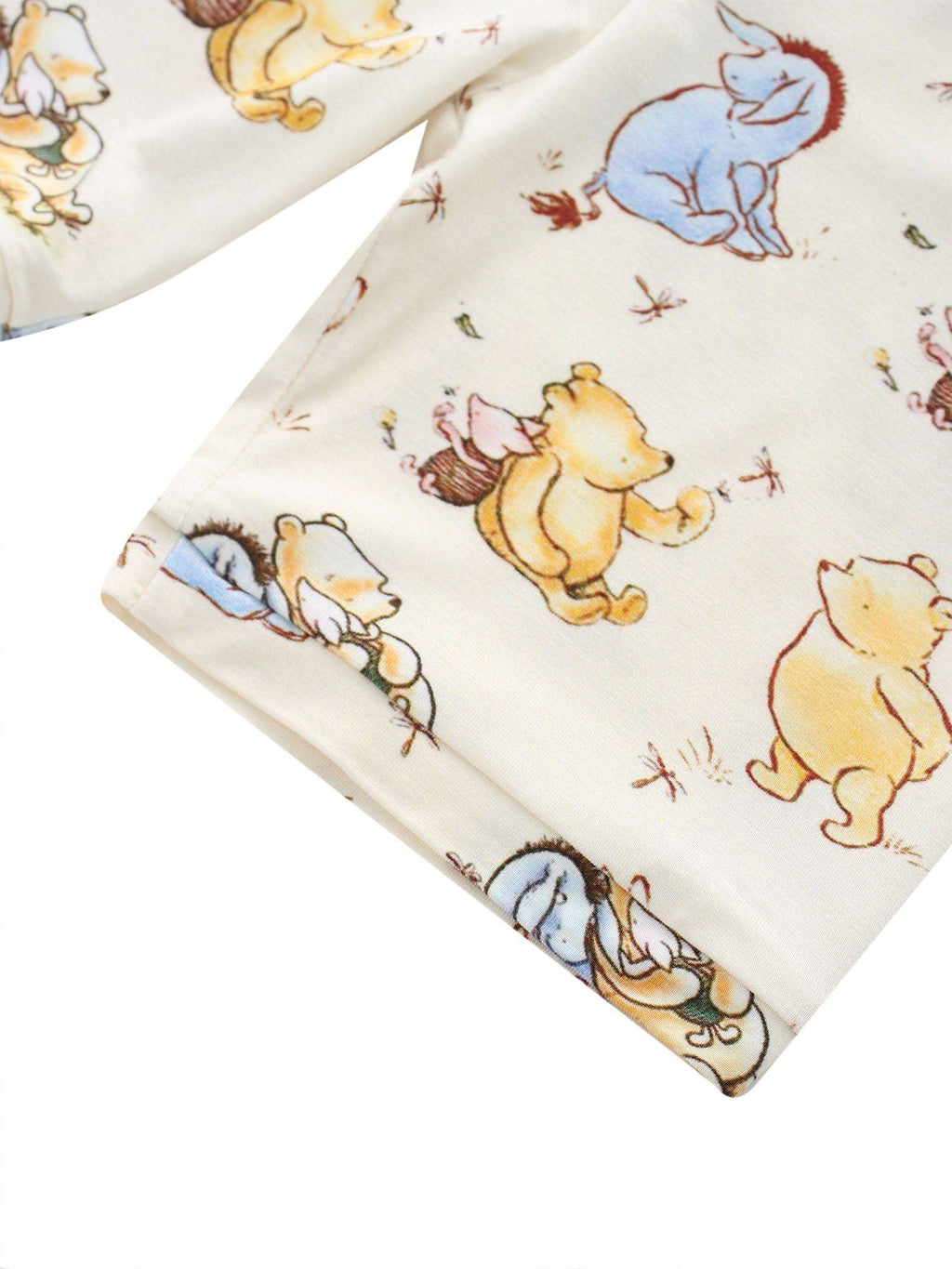 PoshTOT Little Yellow Bear Print 2 Piece Short Sleeves PJ Set