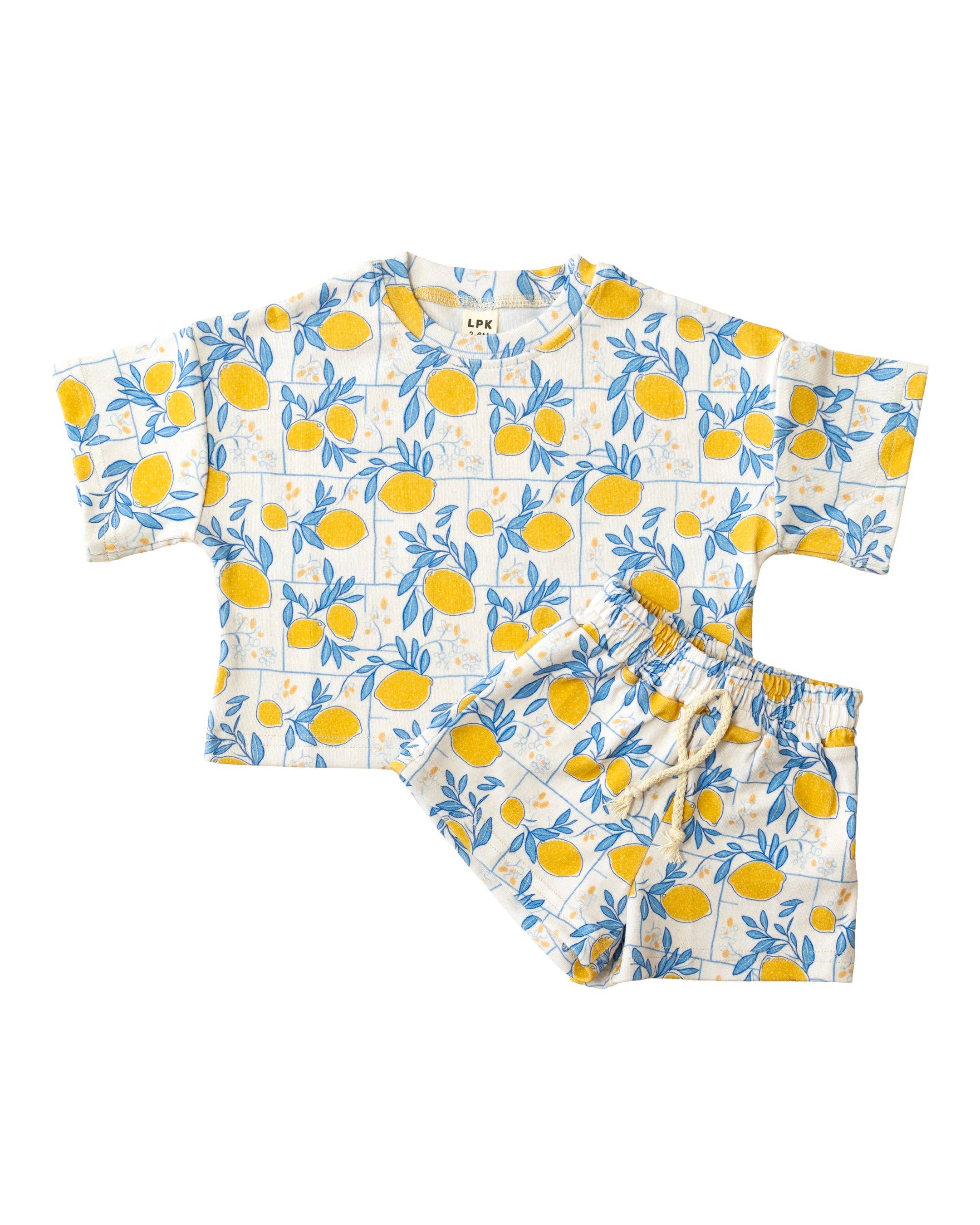 Baby & Kids' Cotton Shorts Set | Lemons