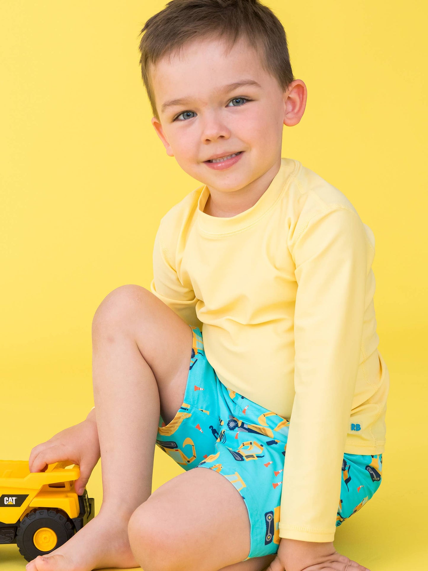 Boys Under Construction Swim Trunks