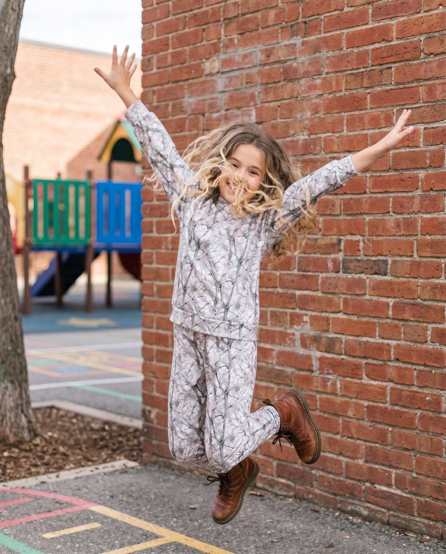 Kids Ava Winter Woodland Camo Lounge Set