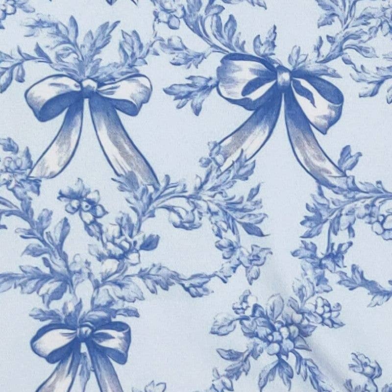 Blue Damask Girls Dress