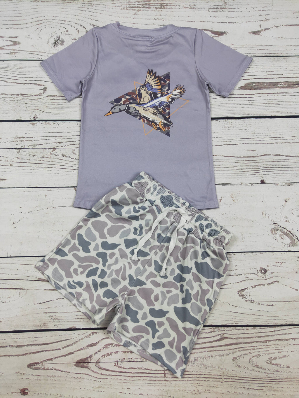 Bbay Boy Duck Camouflage Printed Shorts Set