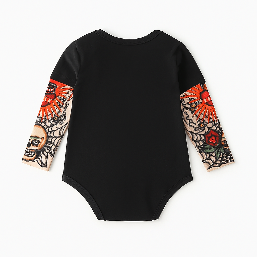 Ladies Mr. Right Has Arrived Tattoo Sleeve Baby Romper