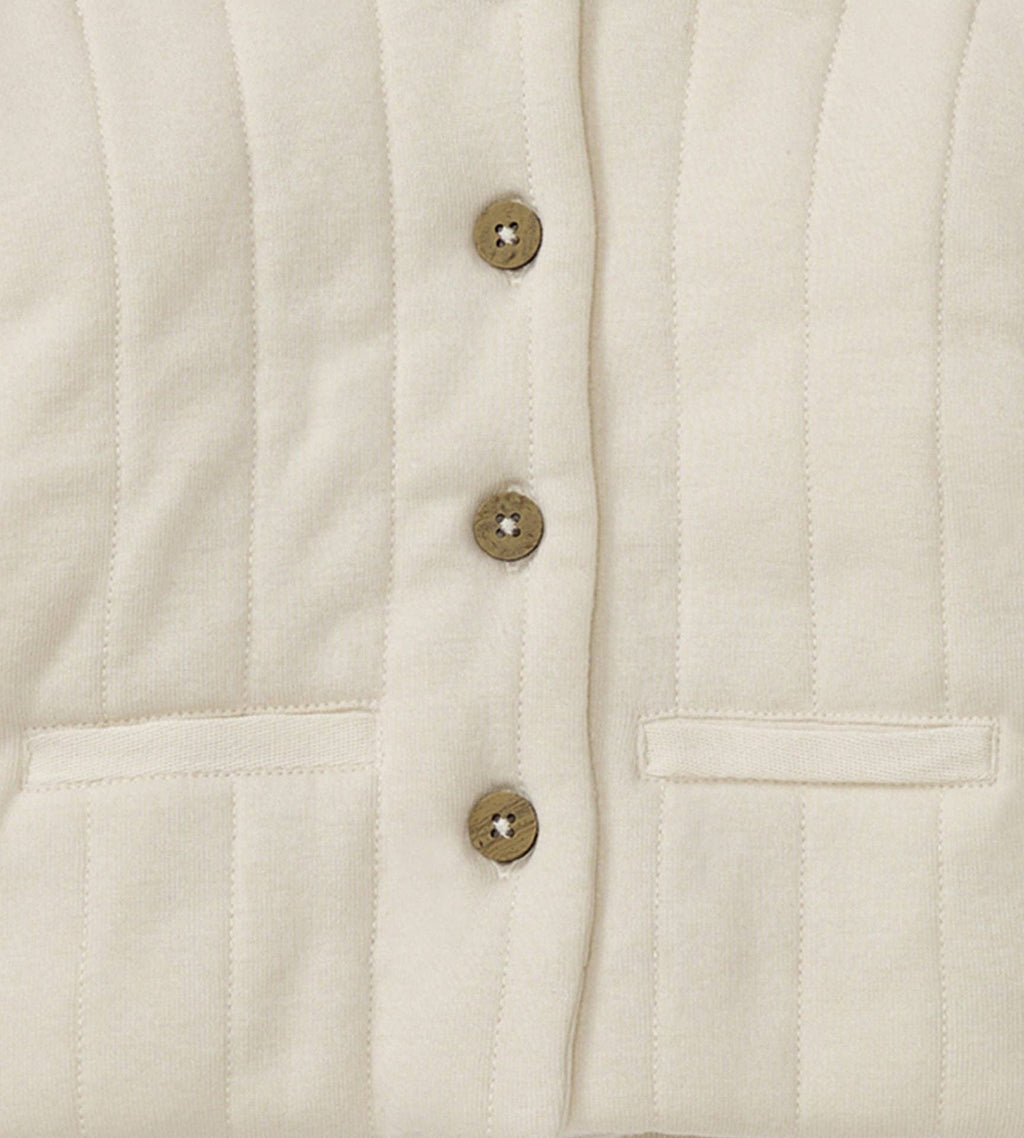 Organic Cotton Quilted Jacket - Oat