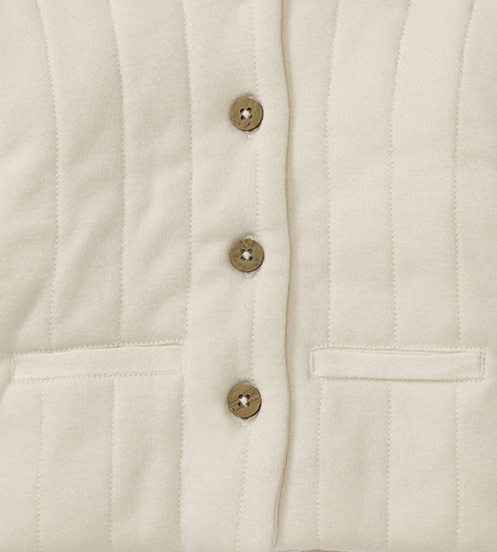 Organic Cotton Quilted Jacket - Oat