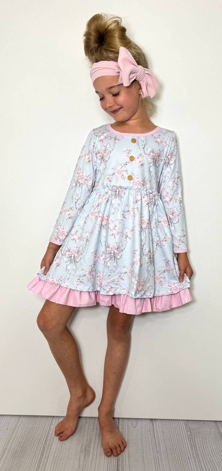 Blue Rose Girls Dress