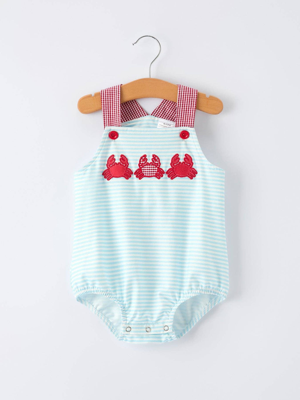 Crab Applique Baby Boy Romper