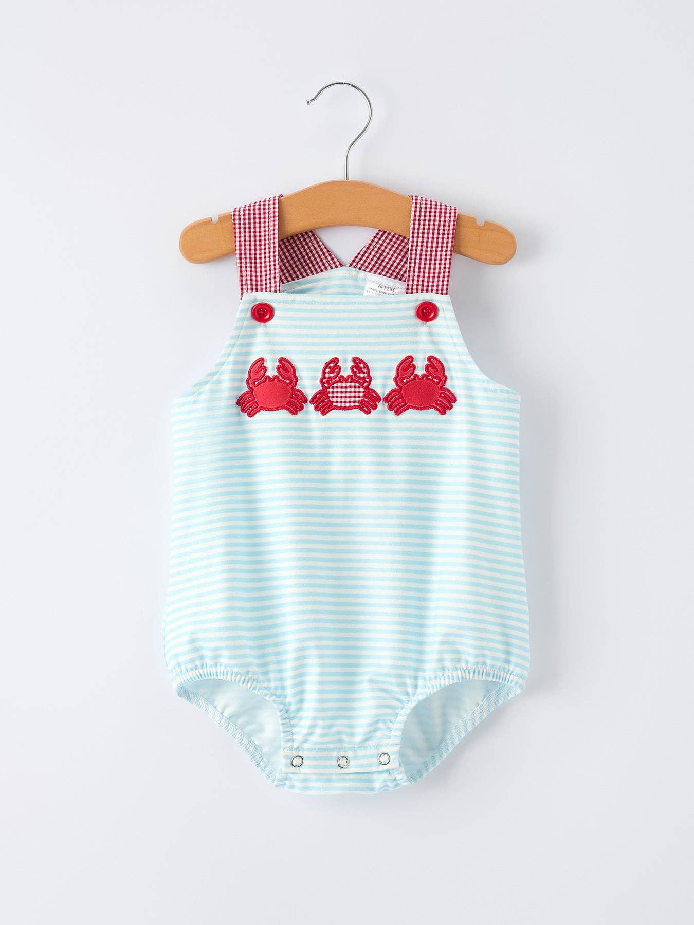 Crab Applique Baby Boy Romper