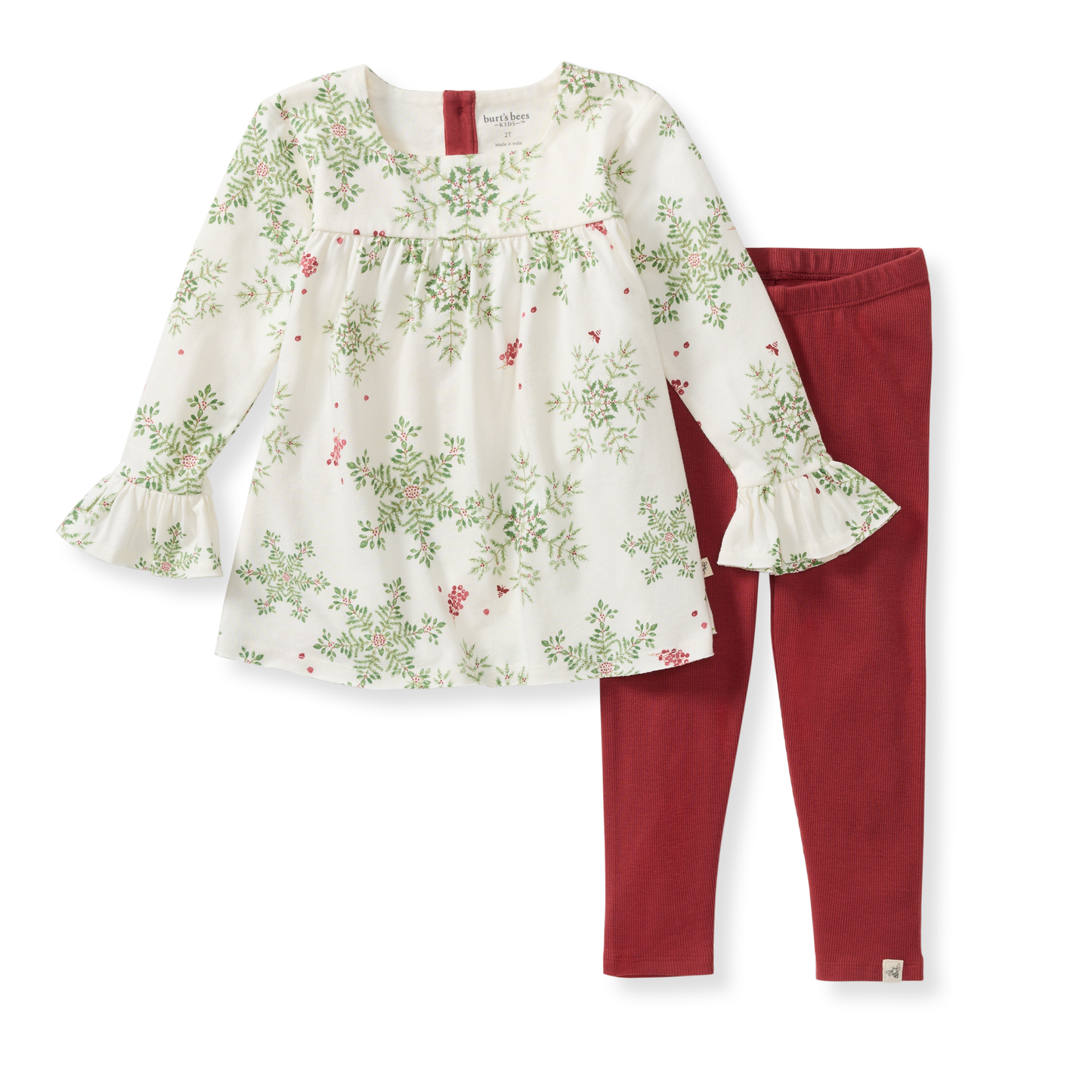 Holiday Snowflakes Organic Tunic & Pants Set