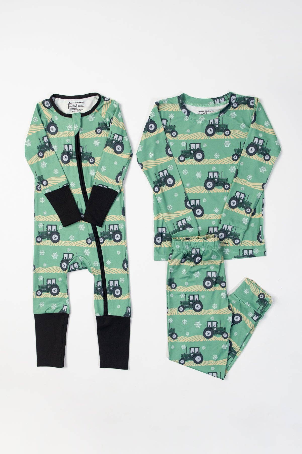Green Tractor Christmas Toddler/Youth Pajama Set