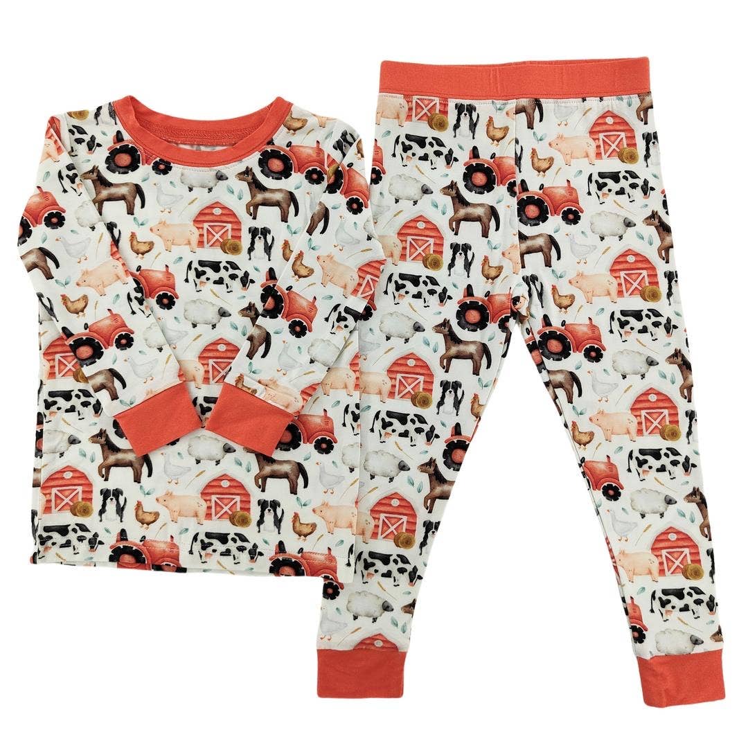 Little Red Barnyard Bamboo Set