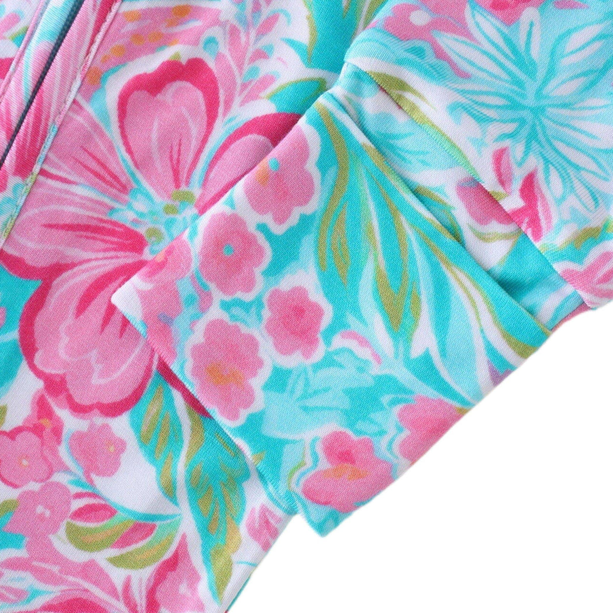 PoshTOT Summer Floral Bamboo Baby Convertible Zippy Romper