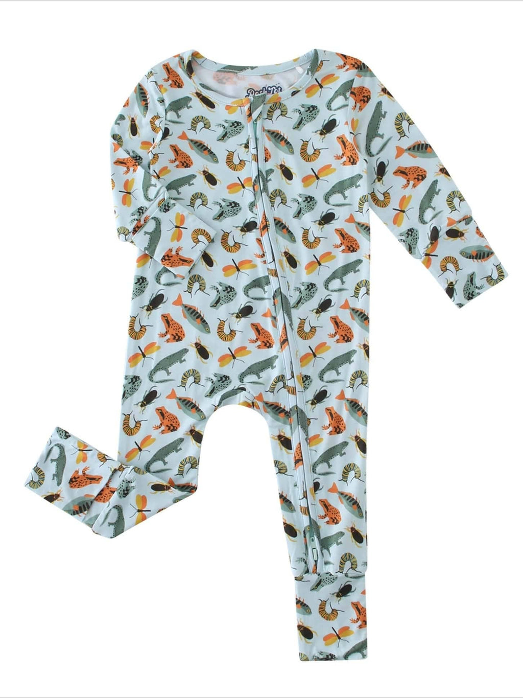 PoshTOT Lizards & Bugs Bamboo Baby Convertible Zippy Romper