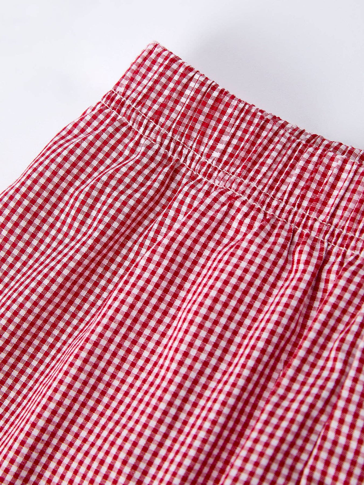 Crab Applique Boy Top And Plaid Shorts Set