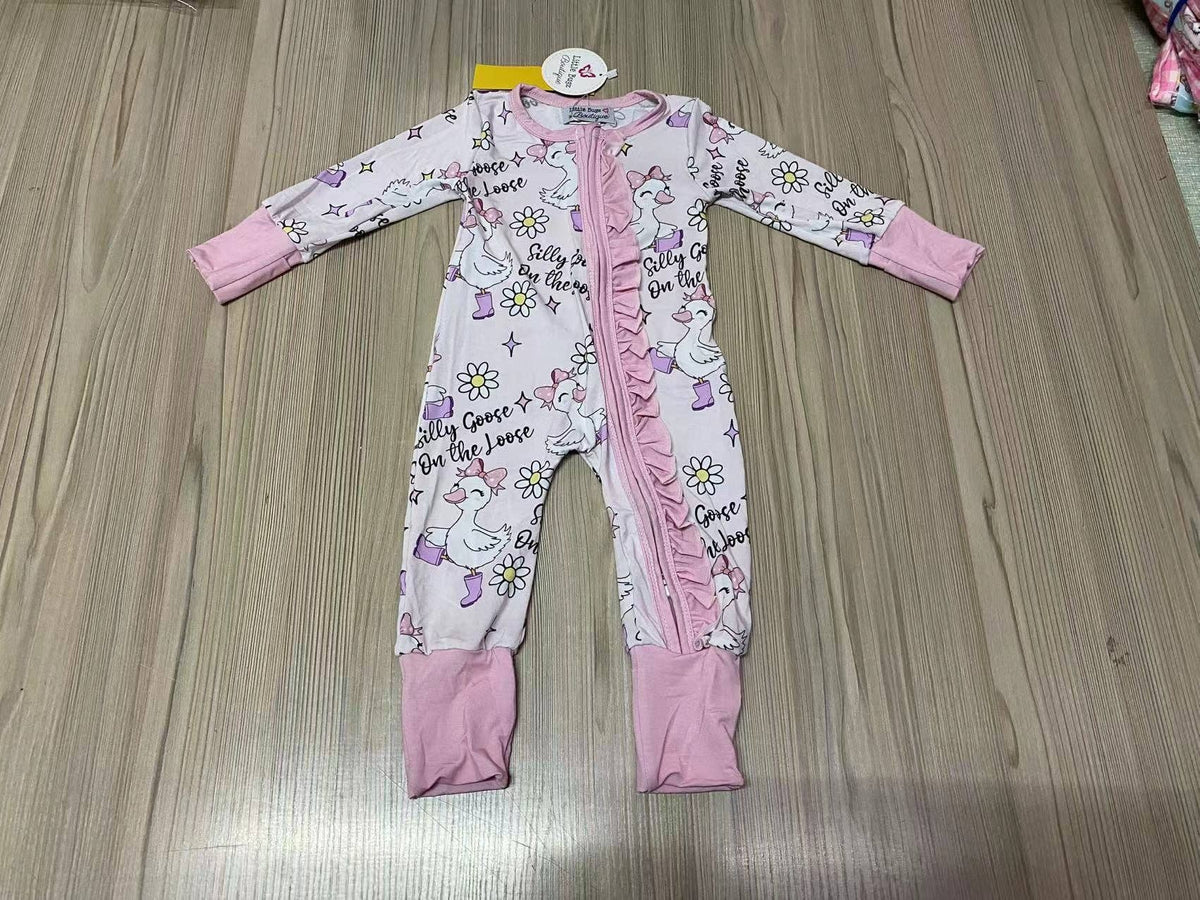 Silly Goose on the Loose Bamboo Romper